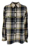 Aspesi Shirts Clear Blue In Black