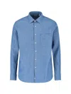 Aspesi Collared Shirt With Pocket And Button Cuffs In Blue