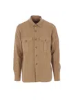 Aspesi Camicia Glenn In Misto Lino - Terra In Brown