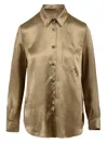 Aspesi Viscose Satin Shirt In Gray