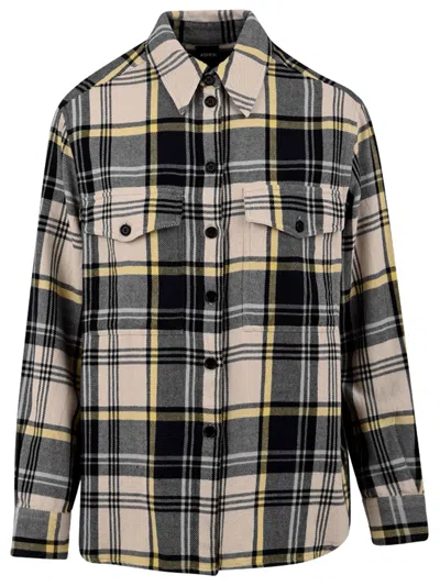 Aspesi Shirts Clear Blue In Black