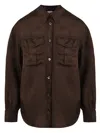 Aspesi Shirts Coffee In Black