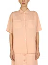 Aspesi Button Fastening Pocket Shirt In Powder