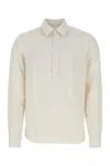 Aspesi Linen Shirt With Pointed Collar And Rounded Hemline In White