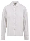 Aspesi Structured White Shirt With Button-down Front In White