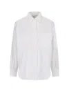 Aspesi Long Sleeves Collared Neck Chest Pocket Top In White