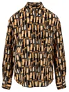 Aspesi Shirts Yellow In Brown