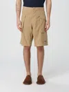 Aspesi Logo-patch Cotton Cargo Shorts In Sand