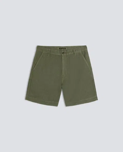 Aspesi Short Bermuda En Coton Coton Et Lin In Green