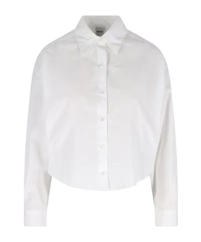 Aspesi Shirt Style Top Collared Neck Long Sleeves In White