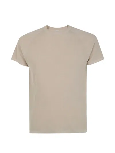 Aspesi Crew Neck Textured Short Sleeve T Shirt In Neutral