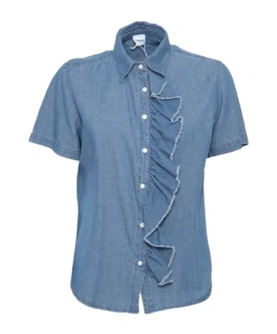 Aspesi Short Sleeve Ruffled Detail Shirt