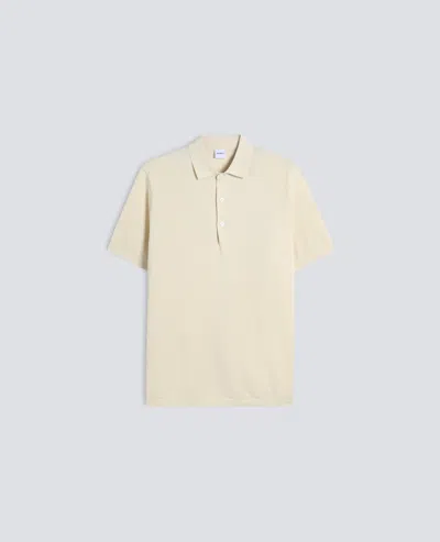 Aspesi Short-sleeved Polo Shirt In Garment-dyed Pique Stitch Cotton In Brown