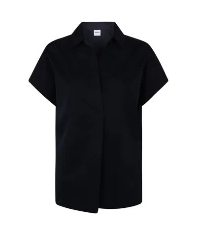 ASPESI SHORT-SLEEVE COTTON BLOUSE