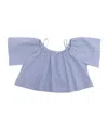 Aspesi Striped Crop Top In Blue