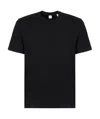Aspesi Dark Blue Cotton T-shirt In Black
