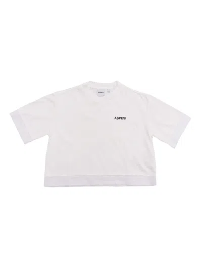 Aspesi Kids' Short Sleeved T-shirt In White