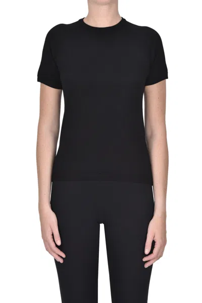 Aspesi Short Sleeves Pullover In Black