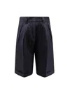 Aspesi Bermuda Buttoned Shorts In Blue