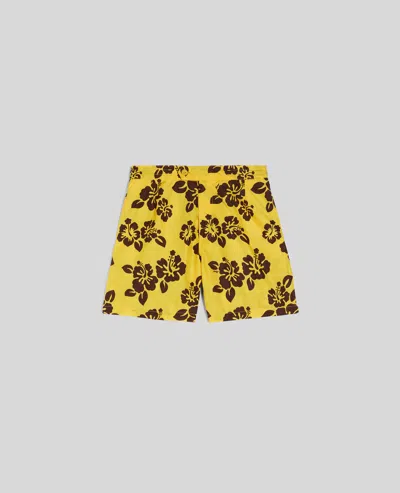 Aspesi Shorts Da Mare Caprese Ii W Con Stampa - Giallo