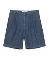 Aspesi Lightweight Denim Bermuda Shorts In Blue