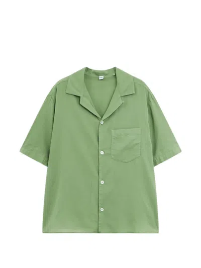 Aspesi Short-sleeve Buttoned Shirt In Green
