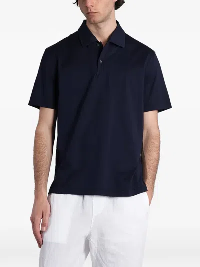 Aspesi Short-sleeve Polo Shirt In Blue
