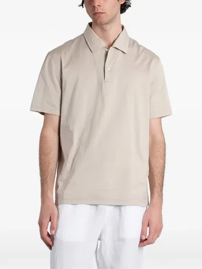 Aspesi Short-sleeve Polo Shirt In Neutral