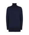 Aspesi Side Slit Turtleneck Pullover In Black