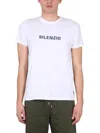 Aspesi White Cotton T-shirt With Silenzio Print In White