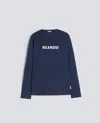 Aspesi Silenzio Long-sleeved T-shirt In Blue