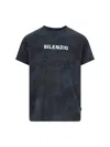Aspesi Graphic Tie-dye Crew Neck Short Sleeve T-shirt In Blue