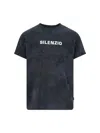 Aspesi Graphic Tie-dye Crew Neck Short Sleeve T-shirt In Blue