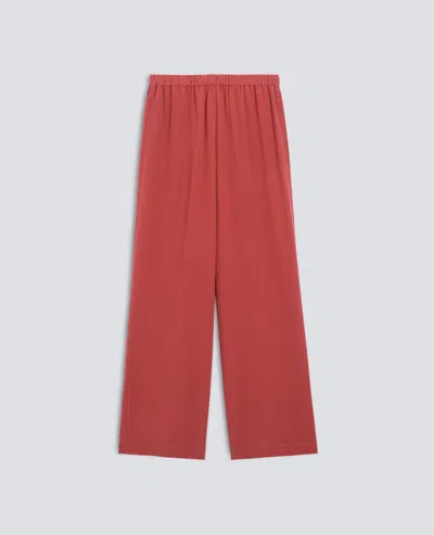 Aspesi Silk Crepe De Chine Trousers In Purple