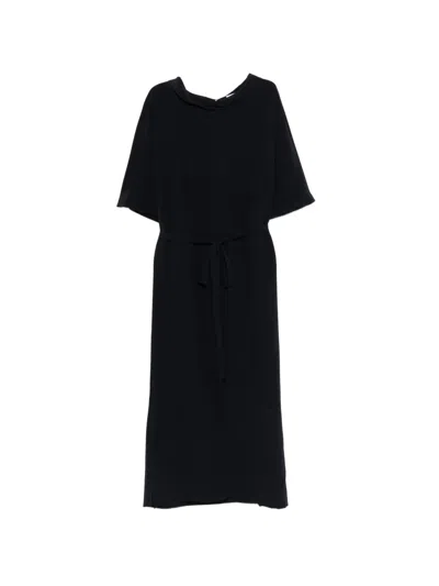 Aspesi Silk Crepe Tie Dress In Multi