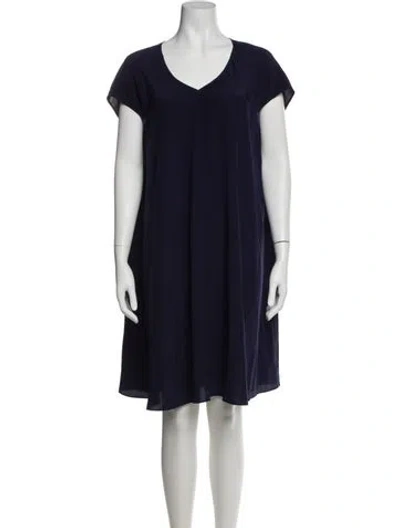 Pre-owned Aspesi Silk Knee-length Dress In Blue