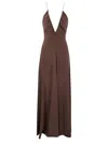 Aspesi Long Summer Dress In Brown