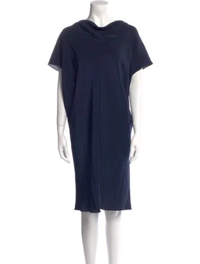 Pre-owned Aspesi Silk Mini Dress In Blue