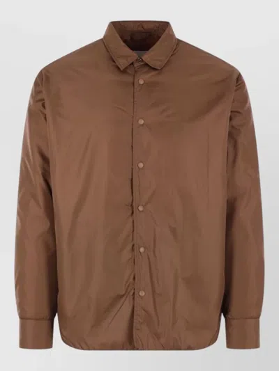 Aspesi Silk Nylon Blend Jacket Cuffed Long Sleeves