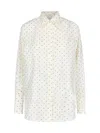 Aspesi Dot-printed Shirt In White