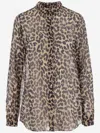 Aspesi Leopard-print Button-front Shirt In Red