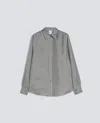 Aspesi Silk Shirt With Print In Gray