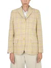 Aspesi Tailored Jacket Checked Pattern In Multi