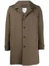 Aspesi Single-breasted Long-sleeve Jacket In Brown