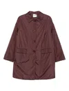 Aspesi Single-breasted Coat In Red