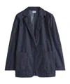 Aspesi Denim-effect Single-breasted Jacket In Black