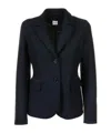 Aspesi Single-breasted Jacket In Blue