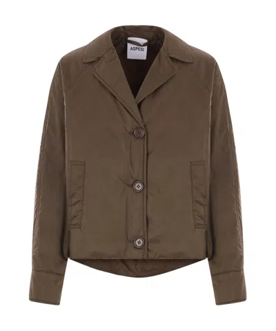 Aspesi Single-breasted Jacket In Multicolor