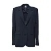 Aspesi Single Breasted Jacket In Midnight Blue Cady In Blue