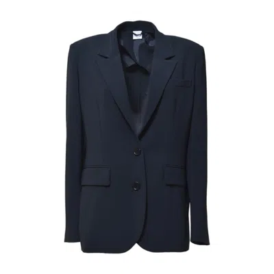 ASPESI SINGLE BREASTED JACKET IN MIDNIGHT BLUE CADY